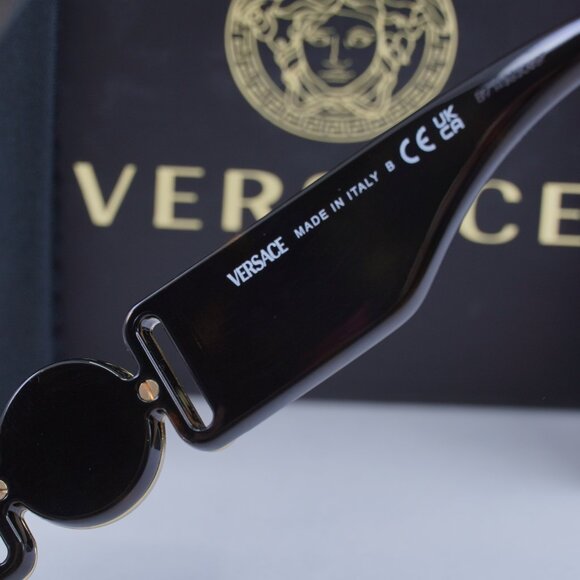 Versace VE3320U 108 Geometric Eyeglasses 56mm - Dark Havana - Picture 8 of 11